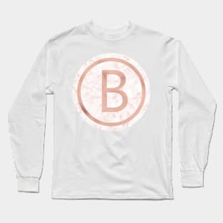 Rose Gold Marble Beta Long Sleeve T-Shirt